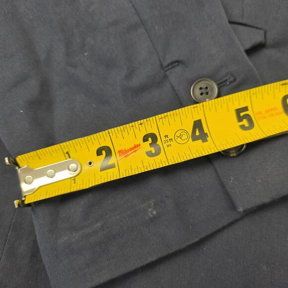 Theory Blazer Mens 42 Navy Blue Simons Lenix Two Button Stretch Cotton Jacket - Picture 2 of 15